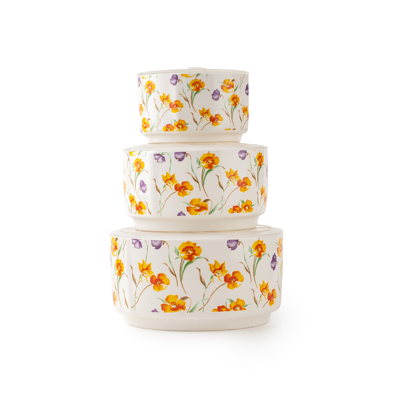 TAKISSO Bowls Food Storage Bowl with Lids (300ml, 600ml & 1000ml)