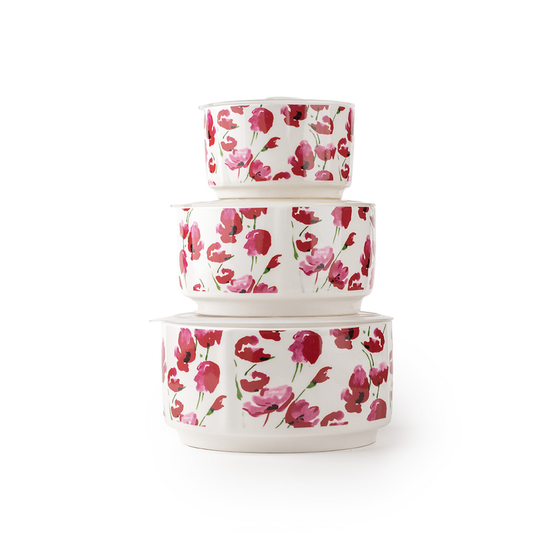 TAKISSO Bowls Food Storage Bowl with Lids (300ml, 600ml & 1000ml)