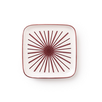 TAKISSO Square Ceramic Plates with Mandala Art Set of 6