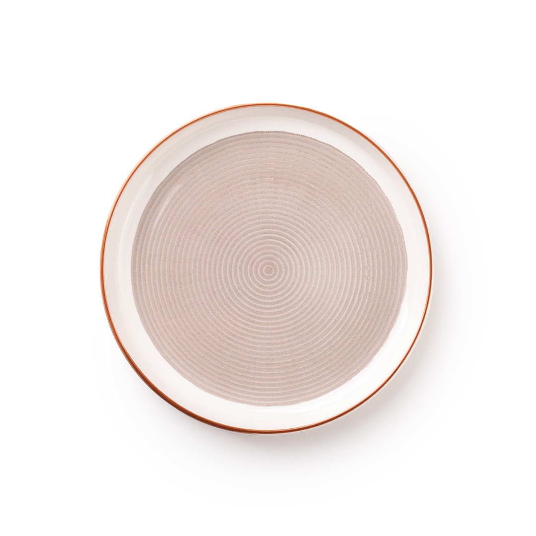 TAKISSO Round Ceramic Plates with Mandala Art Set of 6