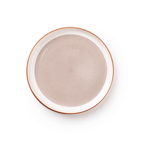 TAKISSO Round Ceramic Plates with Mandala Art Set of 6