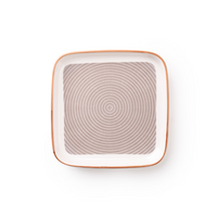 TAKISSO Square Ceramic Plates with Mandala Art Set of 6