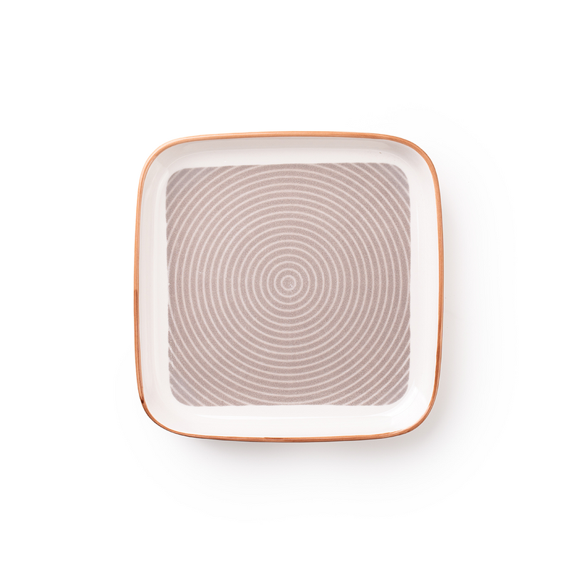 TAKISSO Square Ceramic Plates with Mandala Art Set of 6
