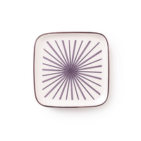TAKISSO Square Ceramic Plates with Mandala Art Set of 6
