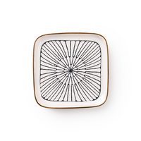 TAKISSO Square Ceramic Plates with Mandala Art Set of 6