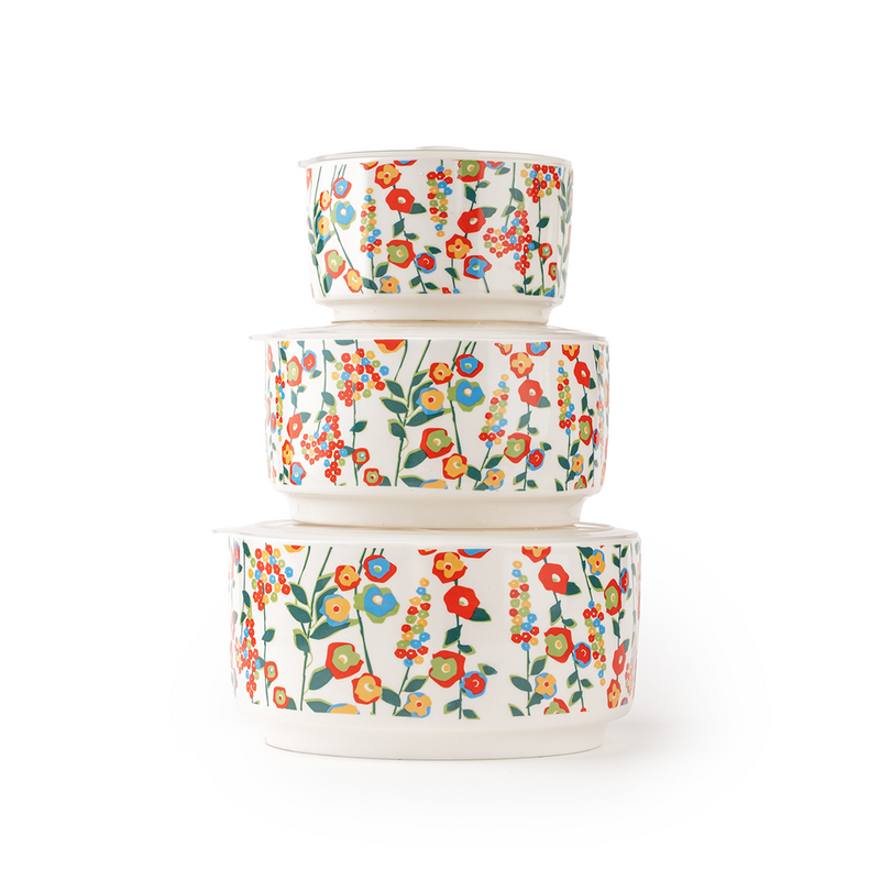 TAKISSO Bowls Food Storage Bowl with Lids (300ml, 600ml & 1000ml)