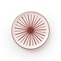TAKISSO Round Ceramic Plates with Mandala Art Set of 6