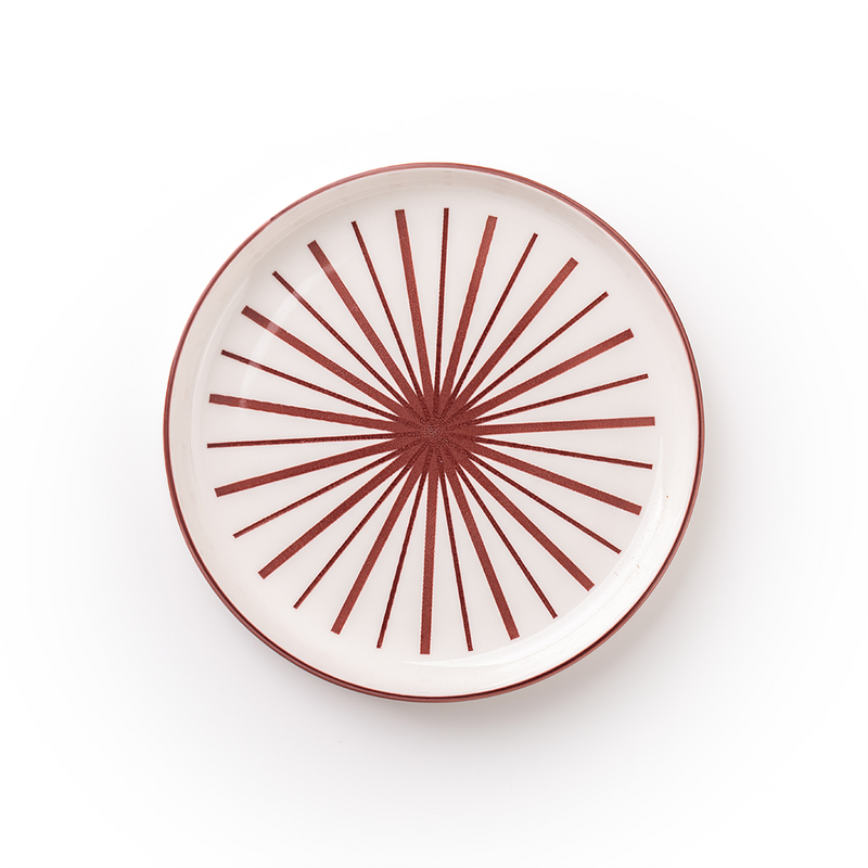 TAKISSO Round Ceramic Plates with Mandala Art Set of 6