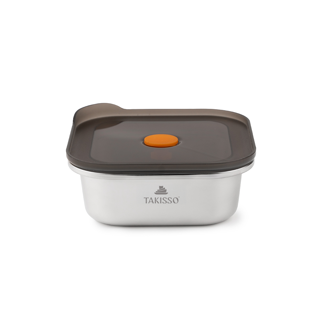 TAKISSO Premium Thermal Lock Stainless Steel Lunch Box Set of 1 (500ml)