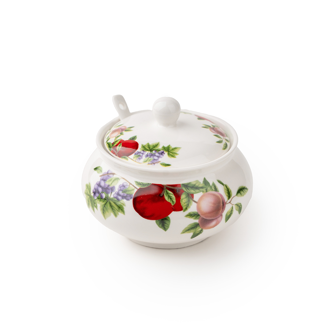 TAKISSO Sugar Bowl with Lid Pack of 3 (350ml)