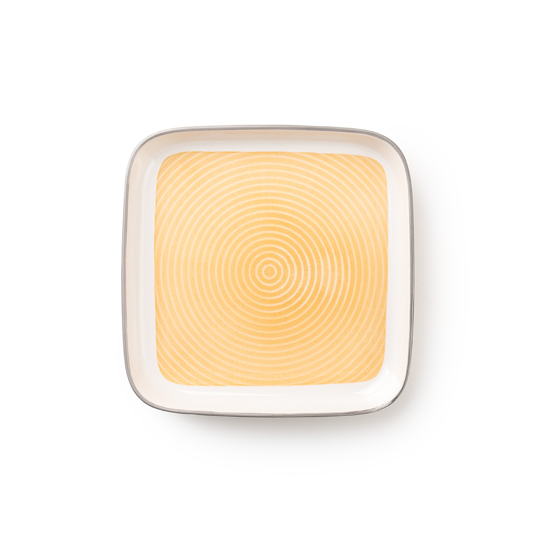 TAKISSO Square Ceramic Plates with Mandala Art Set of 6