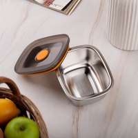 TAKISSO Premium Thermal Lock Stainless Steel Lunch Box Set of 1 (450ml)