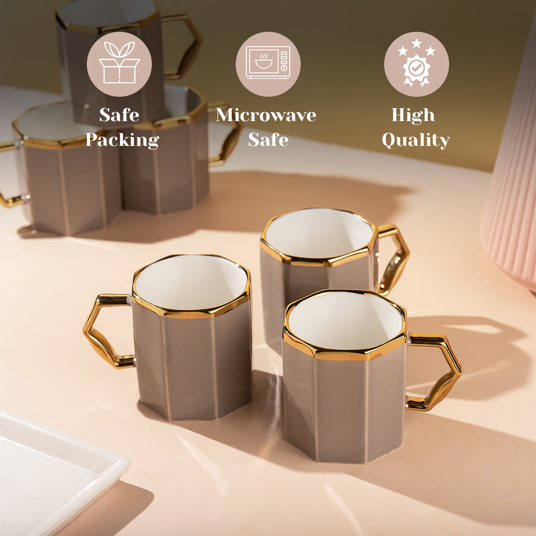 TAKISSO Tea-Coffee Cups Set of 6 (180 ml)