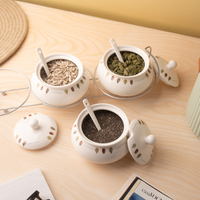 TAKISSO Sugar Bowl with Lid Pack of 3 (350ml)