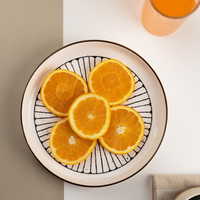 TAKISSO Round Ceramic Plates with Mandala Art Set of 6