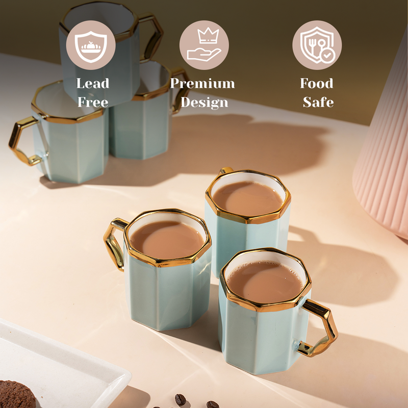 TAKISSO Tea-Coffee Cups Set of 6 (180 ml)