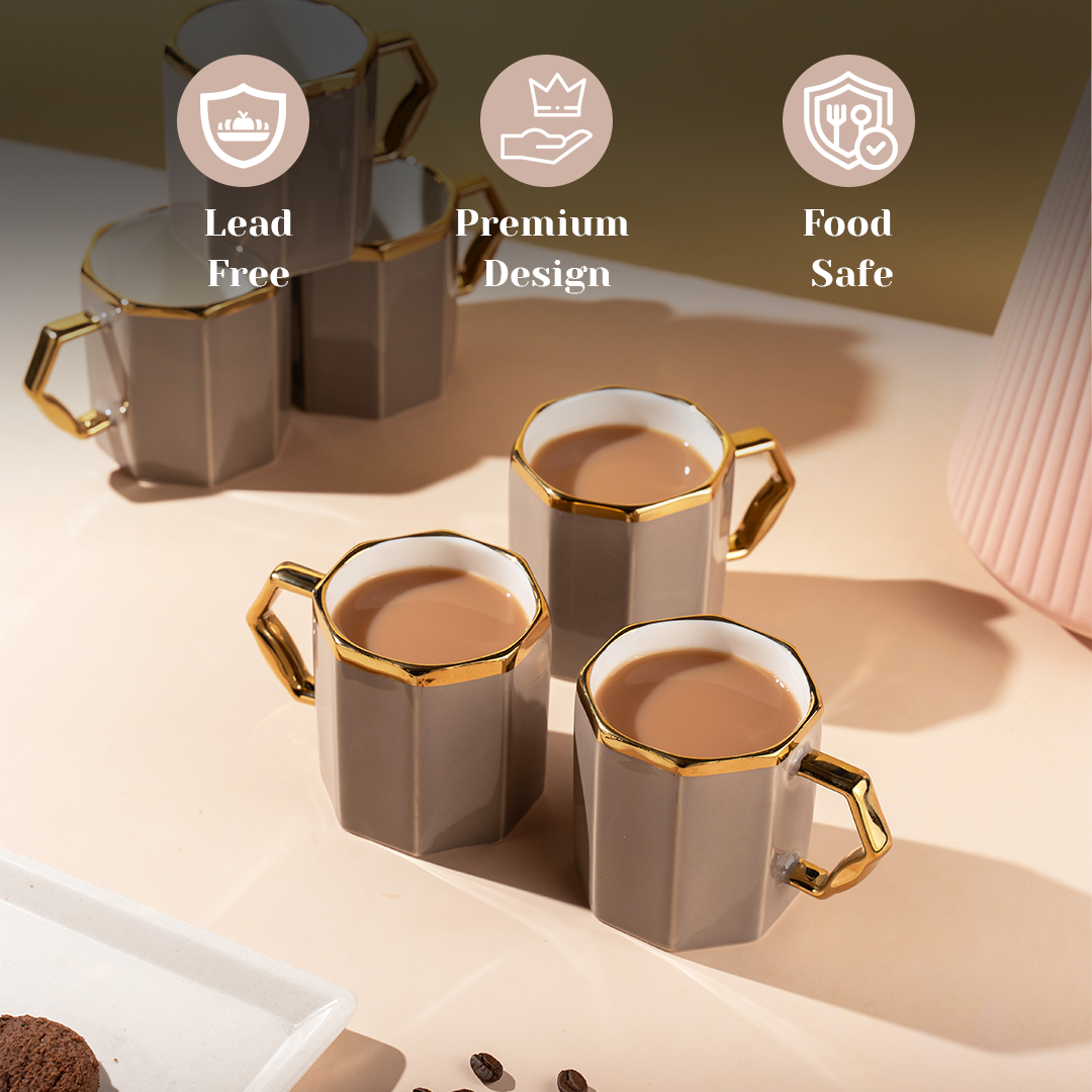 TAKISSO Tea-Coffee Cups Set of 6 (180 ml)