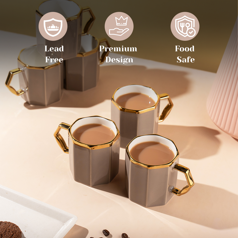 TAKISSO Tea-Coffee Cups Set of 6 (180 ml)
