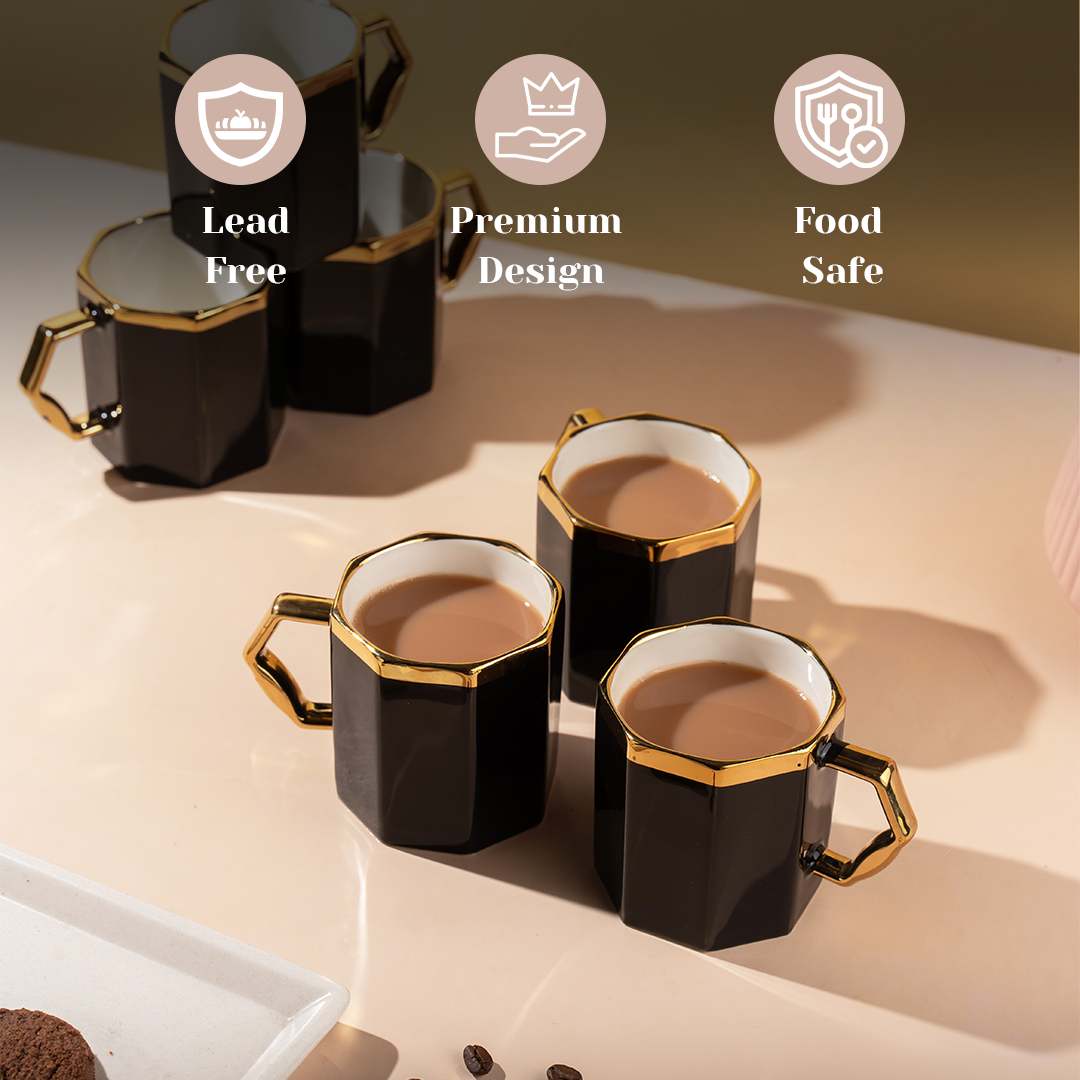 TAKISSO Tea-Coffee Cups Set of 6 (180 ml)