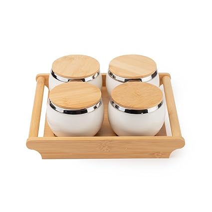 TAKISSO Airtight Dry Fruit Container Tray Set of 4 (360ml)
