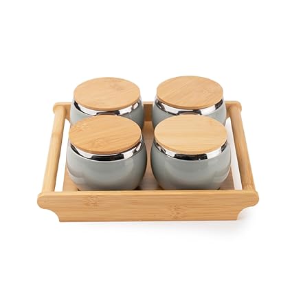 TAKISSO Airtight Dry Fruit Container Tray Set of 4 (360ml)