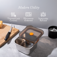 TAKISSO Premium Thermal Lock Stainless Steel Lunch Box Set of 1 (800ml)
