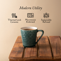TAKISSO Ceramic Tea-Coffee Mug Set of 6 (180ml)