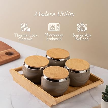 TAKISSO Airtight Dry Fruit Container Tray Set of 4 (360ml)
