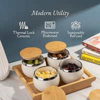 TAKISSO Airtight Dry Fruit Container Tray Set of 4 (360ml)