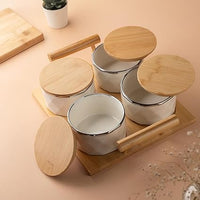 TAKISSO Airtight Dry Fruit Container Tray Set of 4 (300ml)