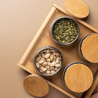 TAKISSO Airtight Dry Fruit Container Tray Set of 4 (360ml)