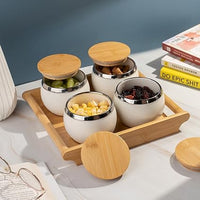 TAKISSO Airtight Dry Fruit Container Tray Set of 4 (360ml)