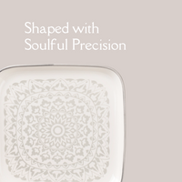 TAKISSO Square Ceramic Plates with Mandala Art Set of 6