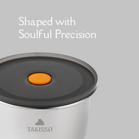 TAKISSO Premium Thermal Lock Stainless Steel Lunch Box Set of 1 (680ml)
