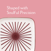 TAKISSO Square Ceramic Plates with Mandala Art Set of 6