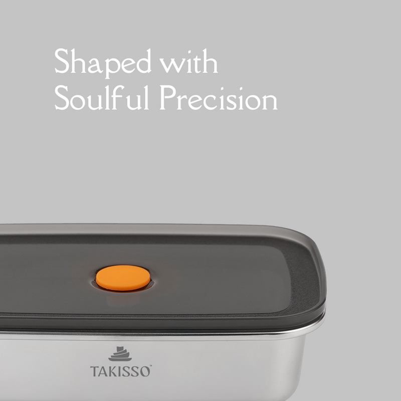 TAKISSO Premium Thermal Lock Stainless Steel Lunch Box Set of 1 (600ml)