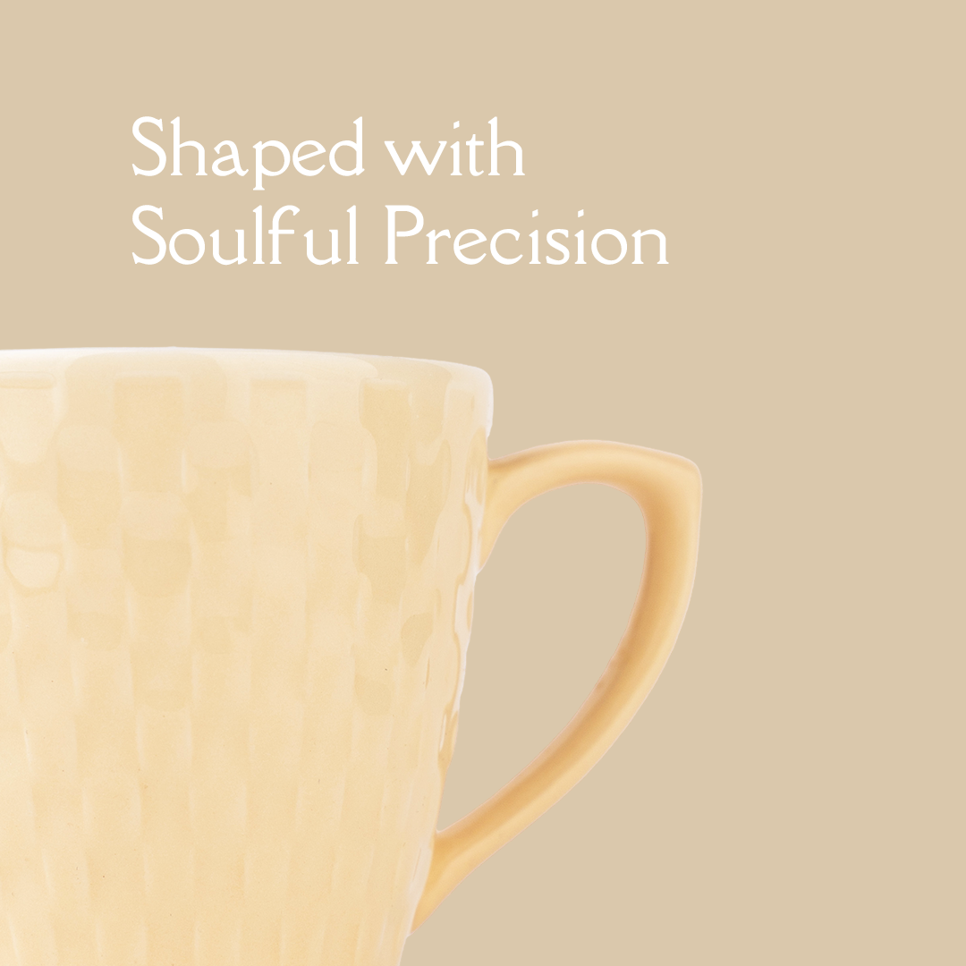 TAKISSO Heat-Resistant Ceramic Tea-Coffee Mug Set of 6 (180ml)