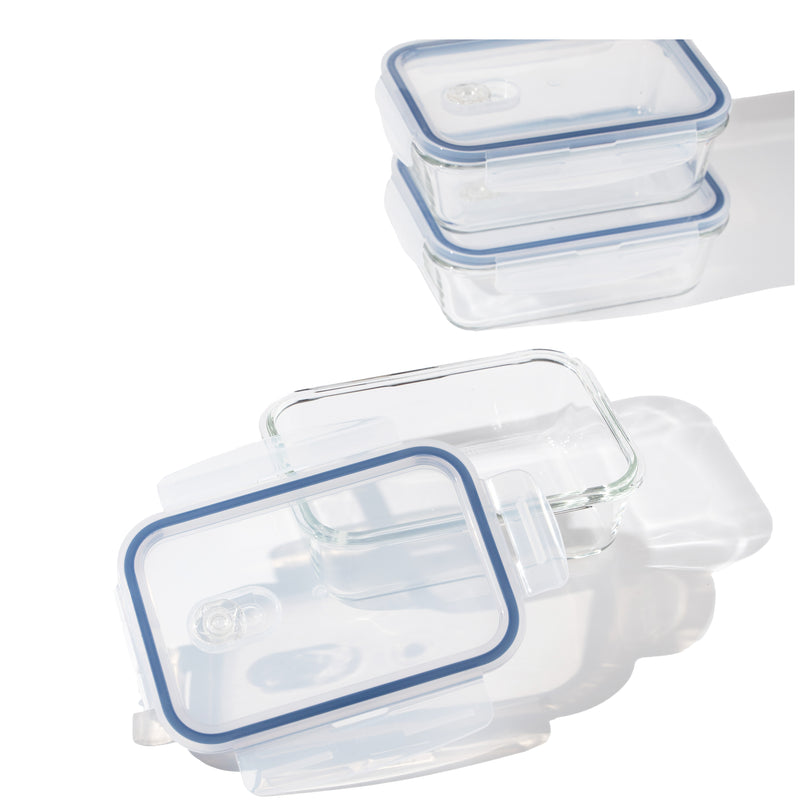TAKISSO Borosilicate Glass Lunch Box Set of 3