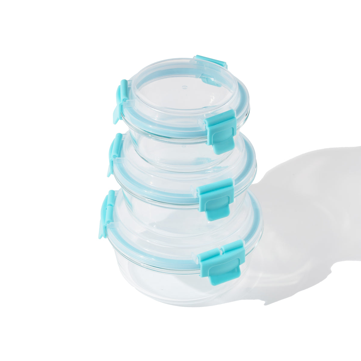 TAKISSO Borosilicate Glass Lunch Box Set of 3 (400 ml, 600 ml, 900 ml)