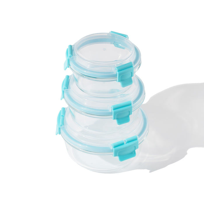TAKISSO Borosilicate Glass Lunch Box Set of 3 (400 ml, 600 ml, 900 ml)