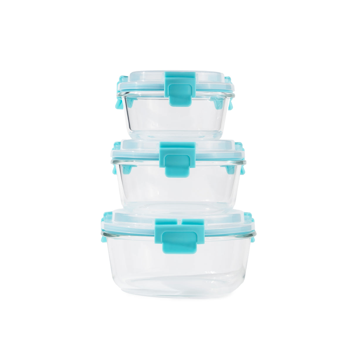 TAKISSO Borosilicate Glass Lunch Box Set of 3 (300 ml, 500 ml, 765 ml)