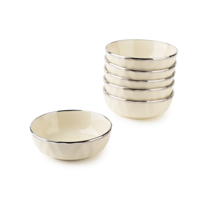 TAKISSO Bowl Set of 6 Pc Ceramic Set (190ml) | Microwave Safe Bowl