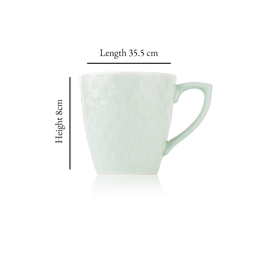 TAKISSO Heat-Resistant Ceramic Tea-Coffee Mug Set of 6 (180ml)