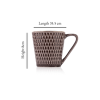 TAKISSO Ceramic Tea-Coffee Mug Set of 6 (180ml)