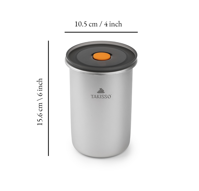 TAKISSO Premium Thermal Lock Stainless Steel Lunch Box Set of 1 (960ml)