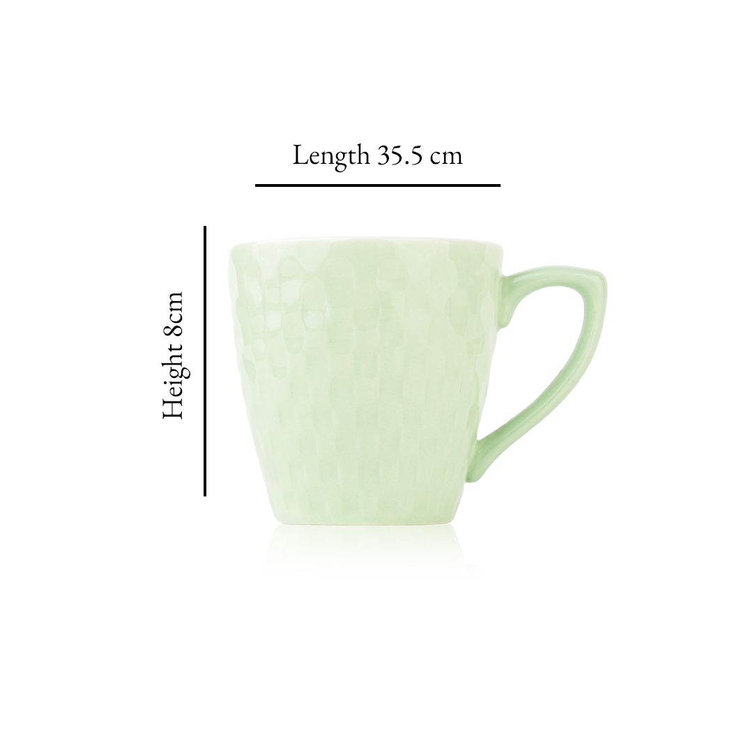 TAKISSO Heat-Resistant Ceramic Tea-Coffee Mug Set of 6 (180ml)