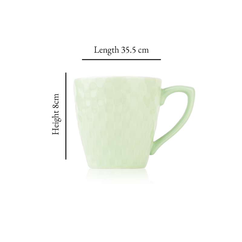 TAKISSO Heat-Resistant Ceramic Tea-Coffee Mug Set of 6 (180ml)