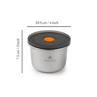 TAKISSO Premium Thermal Lock Stainless Steel Lunch Box Set of 1 (530ml)