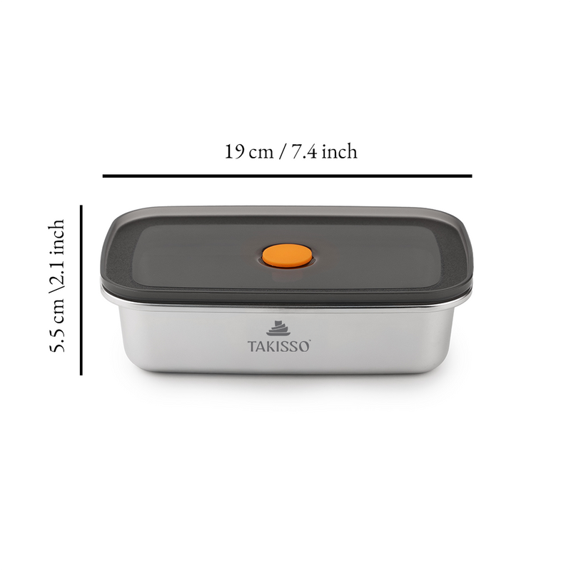 TAKISSO Premium Thermal Lock Stainless Steel Lunch Box Set of 1 (600ml)