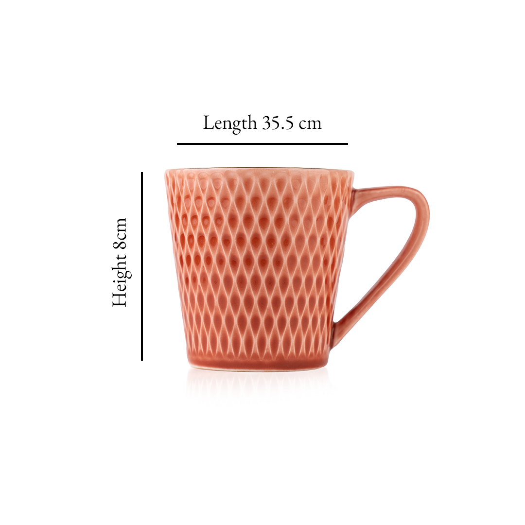 TAKISSO Ceramic Tea-Coffee Mug Set of 6 (180ml)
